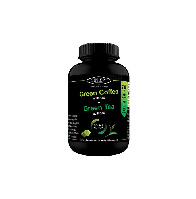 Sinew Nutrition Green Tea and Green Coffee Extract 700mg Capsule