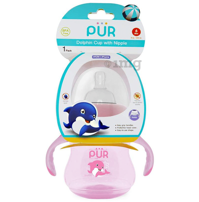 Pur Dolphin Cup with Nipple Pink