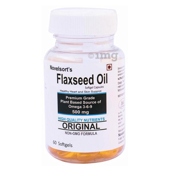Novelsort's Flaxseed Oil 500mg Softgel Capsules