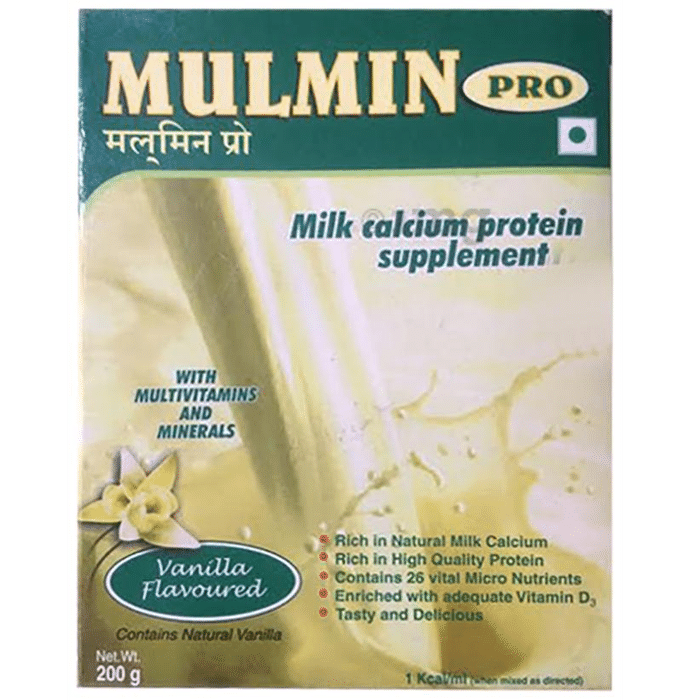 Mulmin Pro with Vtamins, Minerals & Milk Calcium | Flavour Powder Vanilla