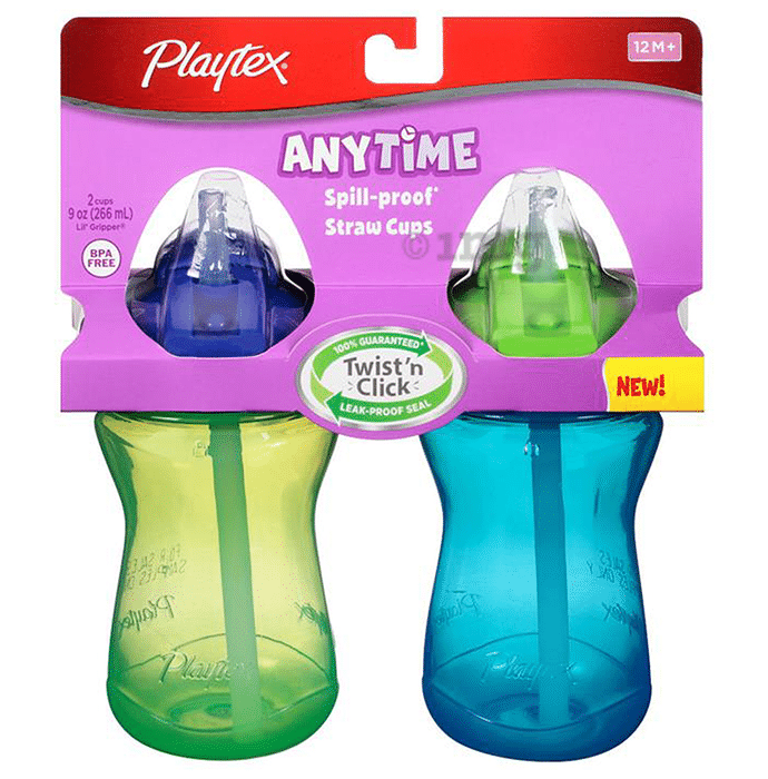 Playtex Anytime Spill-Proof Straw Cups