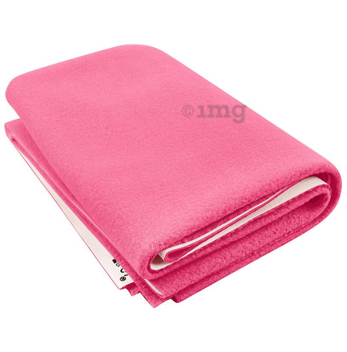 Polka Tots Waterproof & Reusable Dry Mat Bed Protector for New Born Baby Sheet Medium Pink