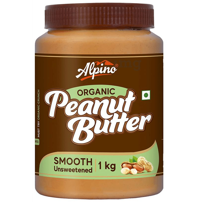 Alpino Organic Smooth Unsweetened Peanut Butter (1kg Each)