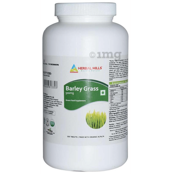 Herbal Hills Barley Grass 500mg Tablet