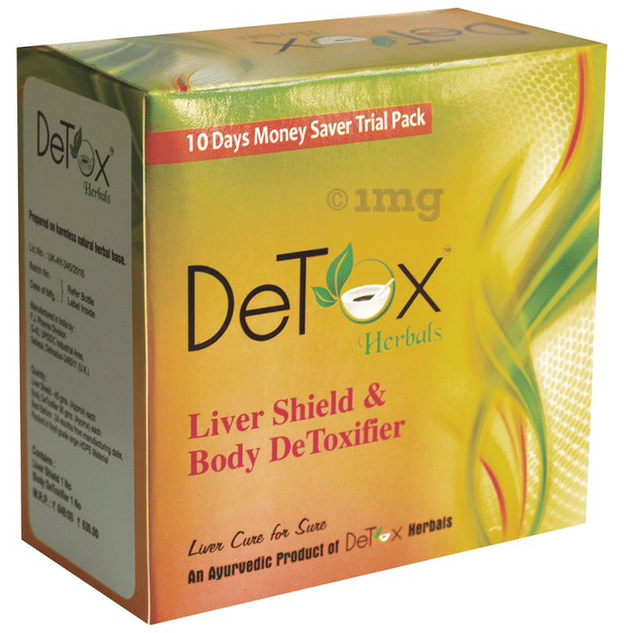 Detox Herbal Liver Shield & Body DeToxifier 10 Days Money Saver Trial Pack