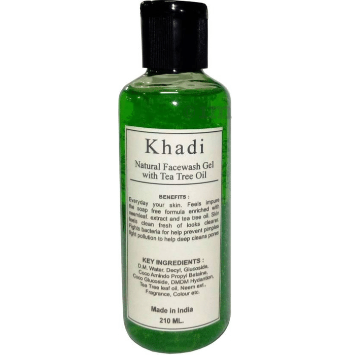 Khadi Herbal Natural Facewash Gel with Tea Tree Oil