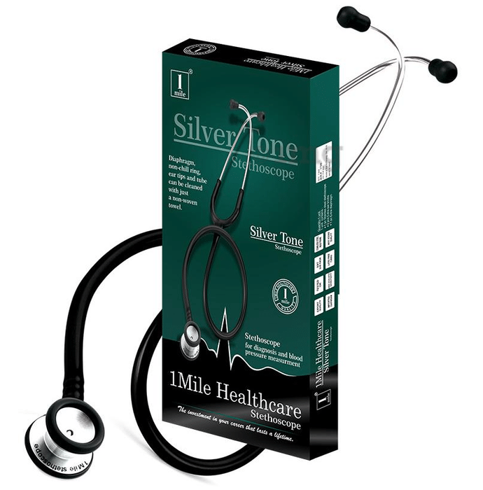 1Mile Healthcare Silver Tone Stethoscope