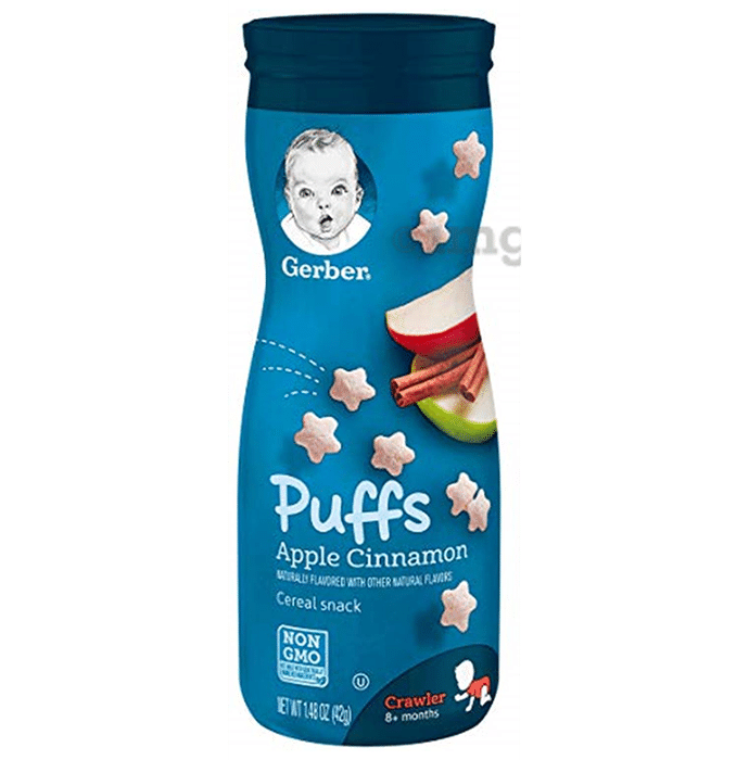 Gerber Puffs Cereal Snack Crawler 8+ Months Apple Cinnamon