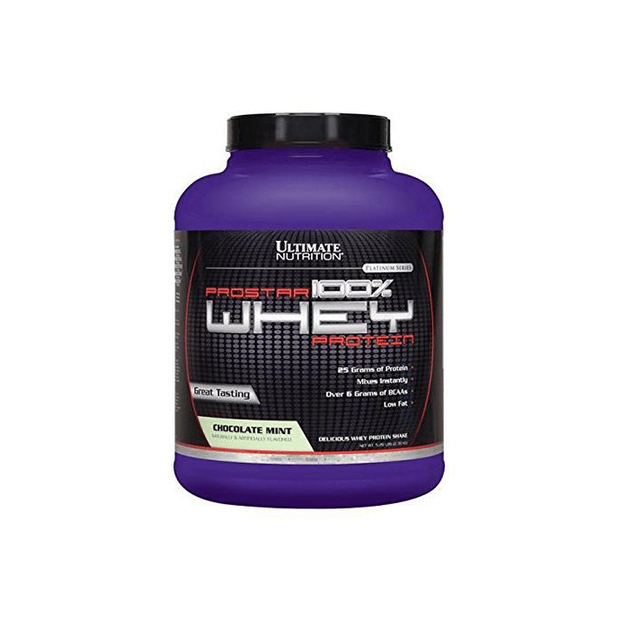 Ultimate Nutrition Prostar 100% Whey Protein for Muscle Recovery | Flavour Chocolate Mint Powder