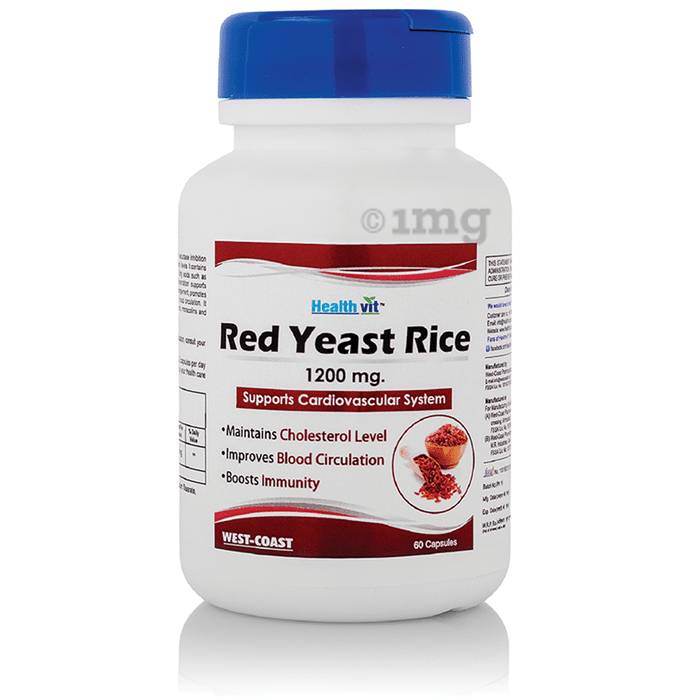 HealthVit Red Yeast Rice 1200mg Capsule