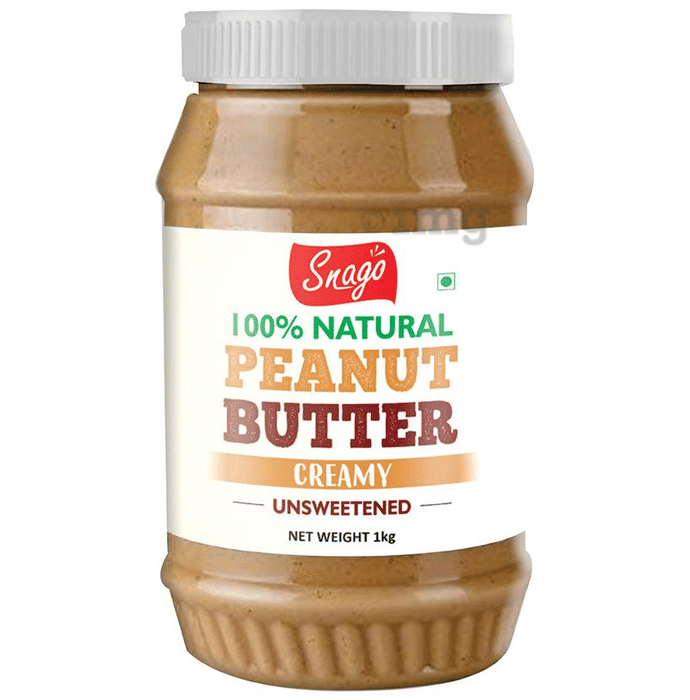 Snago 100% Natural Peanut Butter Creamy Unsweetened