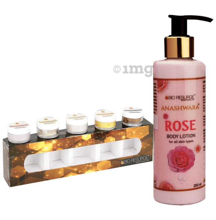 Bio Resurge Anashwara Rose Body Lotion with Free 5 Beauty Moisturizing Assorted Cream