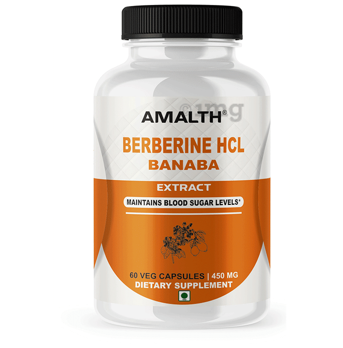 Amalth Berberine HCL Banaba Extract Veg Capsules
