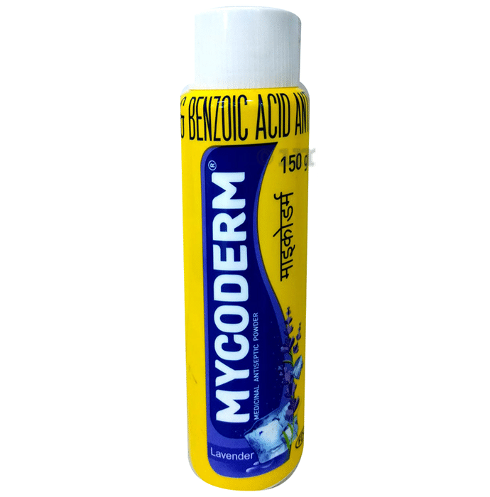Mycoderm Medicinal Antiseptic Powder for Bacterial & Fungal Skin Infections | Lavender