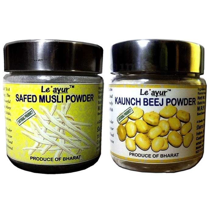 Le' ayur Combo Pack of Safed Musli & Kaunch Beej Powder (100g Each)