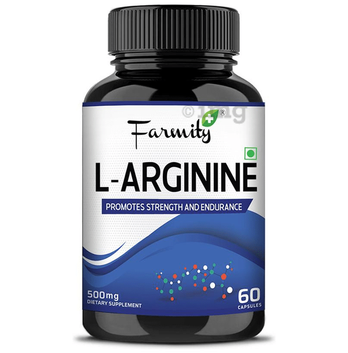 Farmity L-Arginine 500mg for Strength & Endurance | Capsule