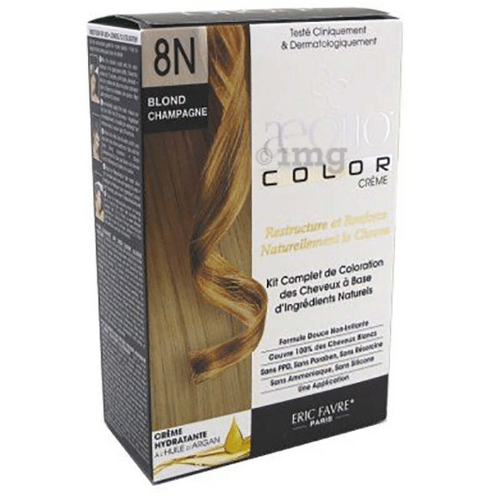 Aequo Permanent Hair Color with Natural Ingreidents Blonde Champagne 8N