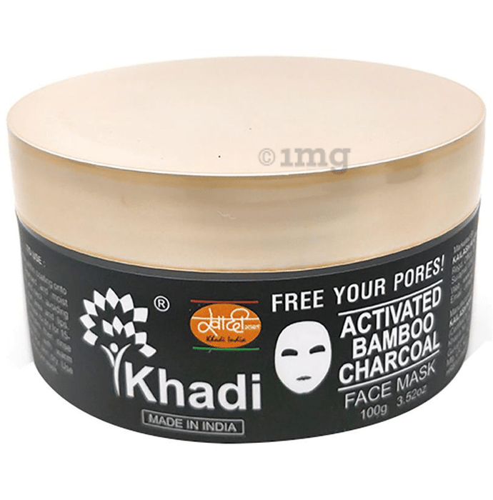 Khadi India Activated Bamboo Charcoal Face Mask