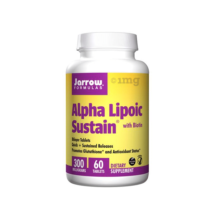 Jarrow Formulas Alpha Lipoic Sustain with Biotin 300mg Tablet | Promotes Glutathione & Antioxidant Status