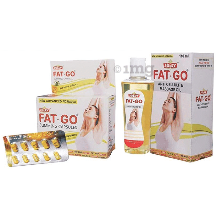 Jolly Combo Pack of Fat Go Slimming Capsule & Massage Oil