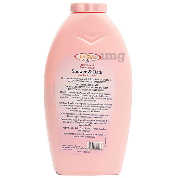 Sofskin Shower Bath Body Powder with Rosy Scent Buy bottle of