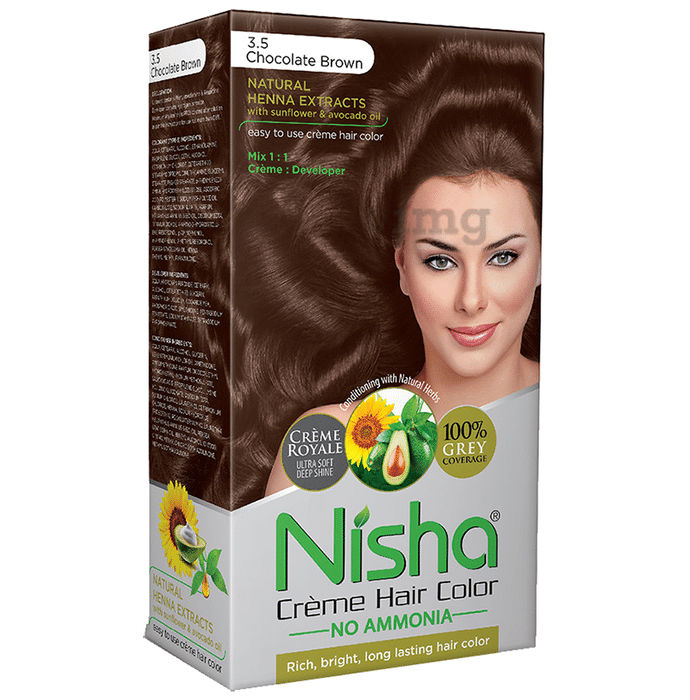 Nisha Creme Hair Color Chocolate Brown
