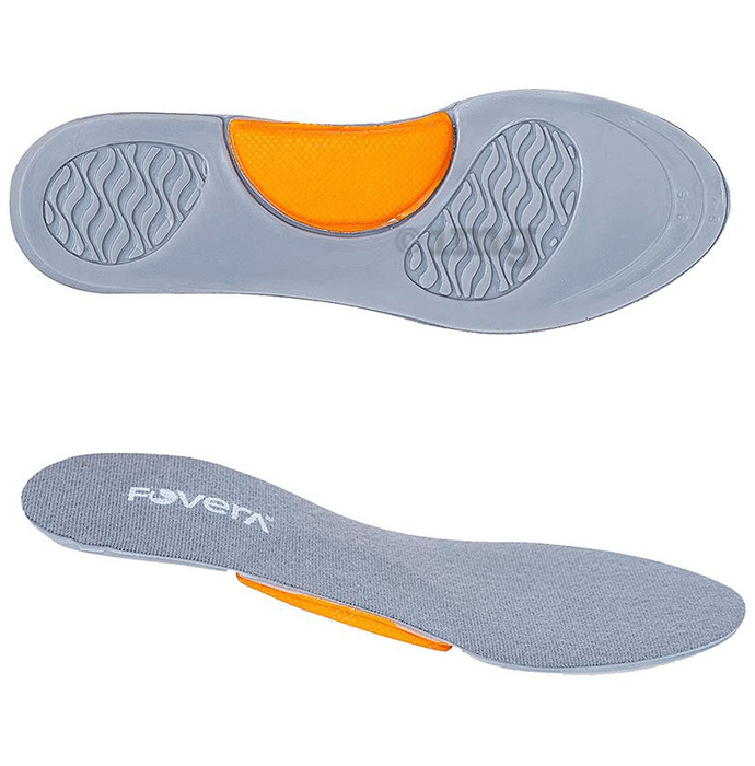 Fovera Arch Support Gel Insole for Male Large Grey