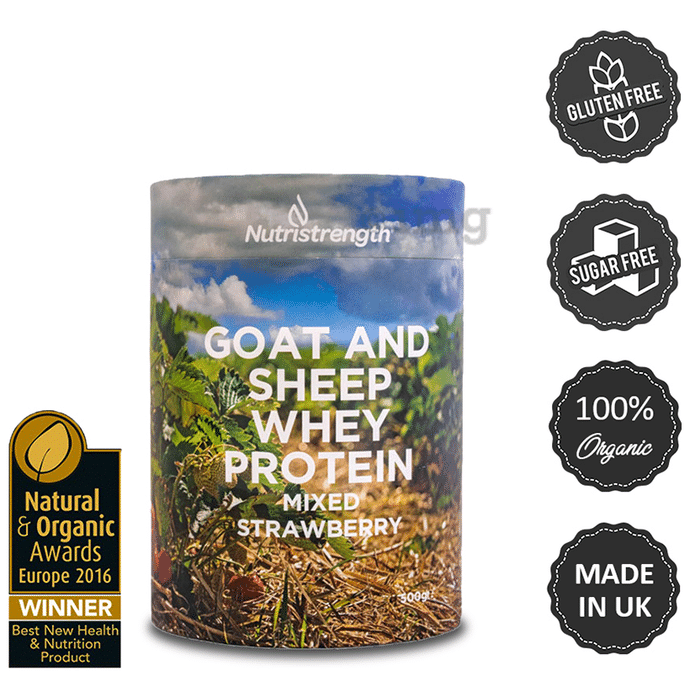 Nutristrength Goat and Sheep Whey Protein Powder Mixed Strawberry