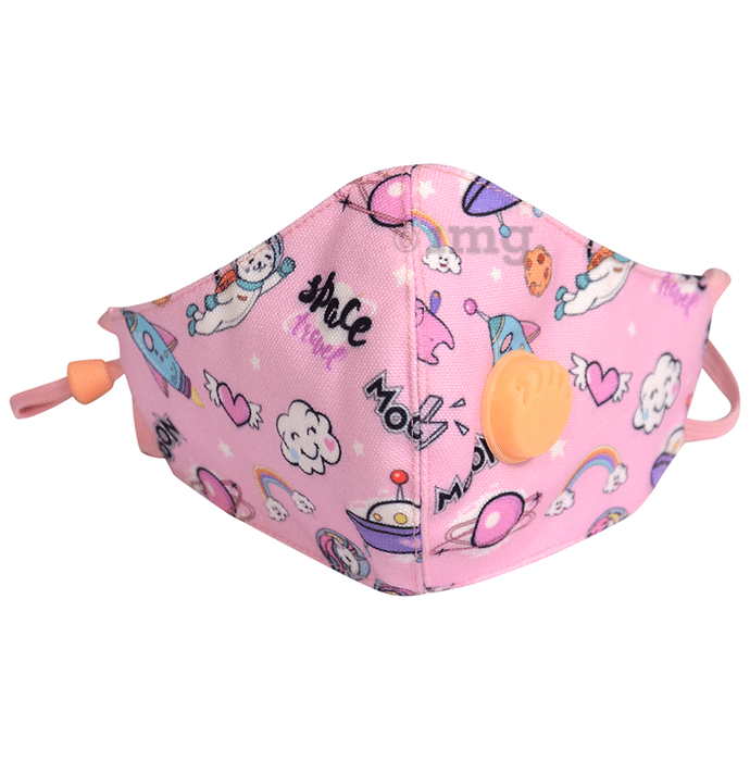 Dee Sons Pink N95 PM2.5 Kids Mask for 6 to 12 Years