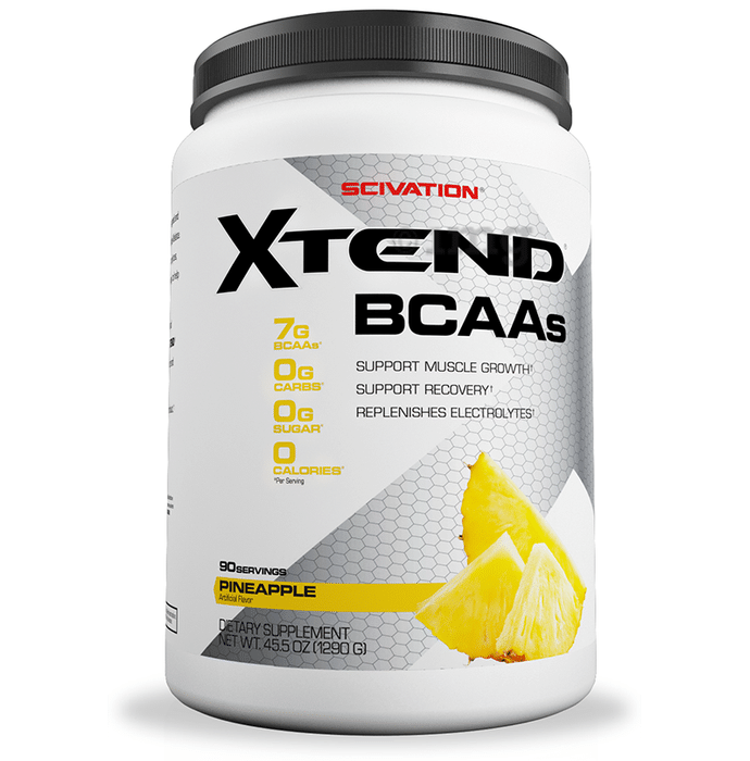 Scivation Xtend BCAA Powder with Electrolytes| For Muscle Growth & Recovery | Flavour Pineapple