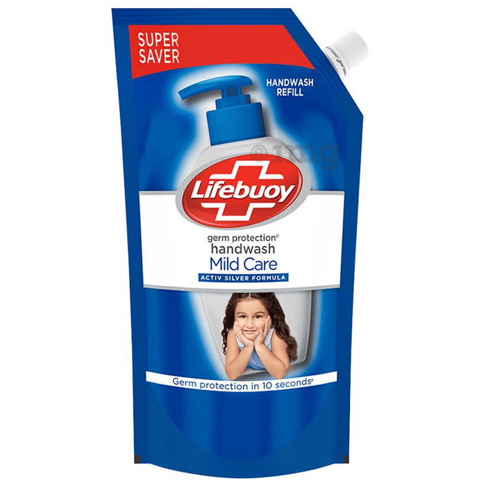 Lifebuoy Mild Care Activ Silver Formula Germ Protection Handwash Refill, 750ml Each (Buy 1 Get 1 Free)