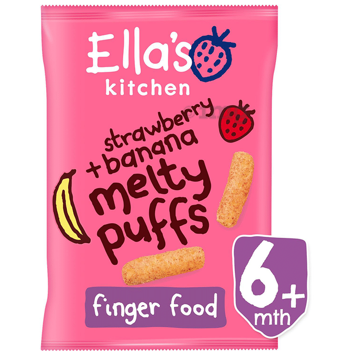 Ella's Kitchen Melty Puffs Finger Food Strawberry Banana