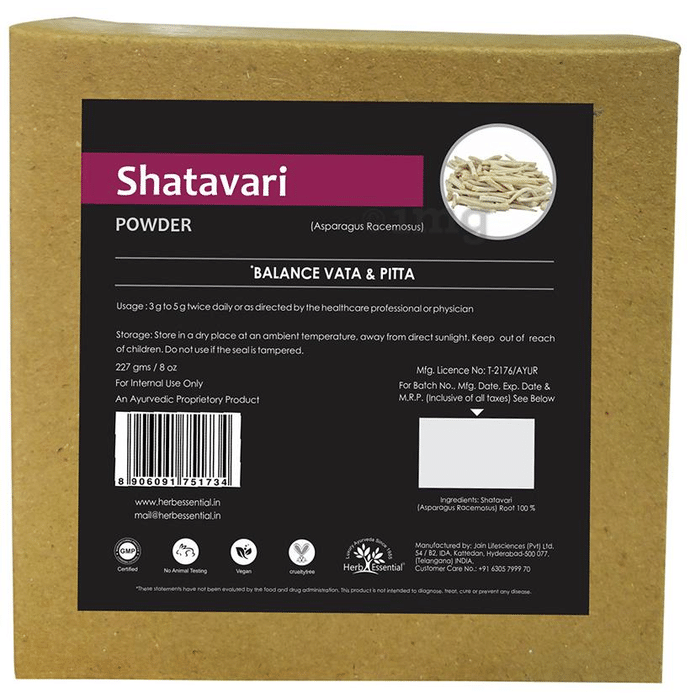 Herb Essential Shatavari (Asparagus Racemosus) Powder