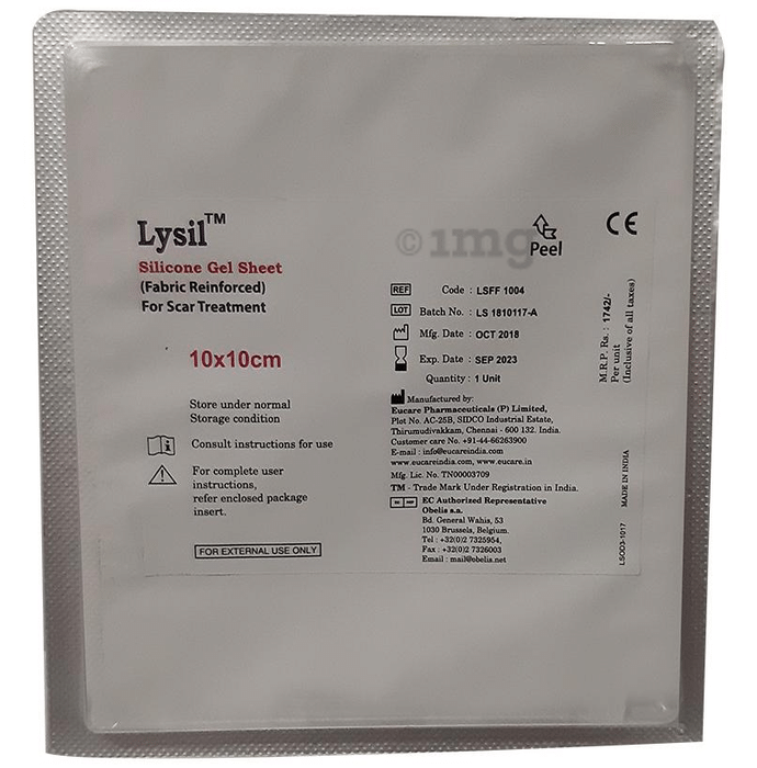 Lysil Silicone Gel Sheet 10 x 10cm