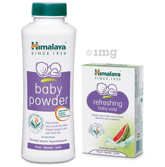 Himalaya Baby Combo Pack of Baby Powder 200gm and Refreshing Baby Soap 75gm
