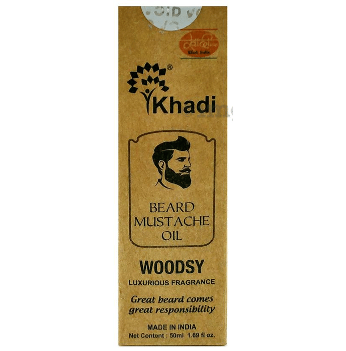 Khadi India Beard Mustache Luxurious Fragnance Oil Woodsy