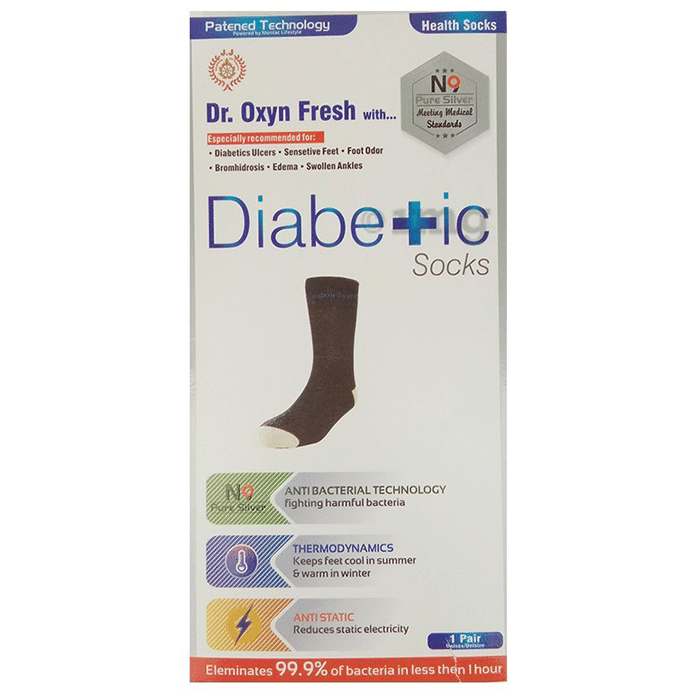 Dr.Oxyn Fresh with Pure Silver Diabetic Socks