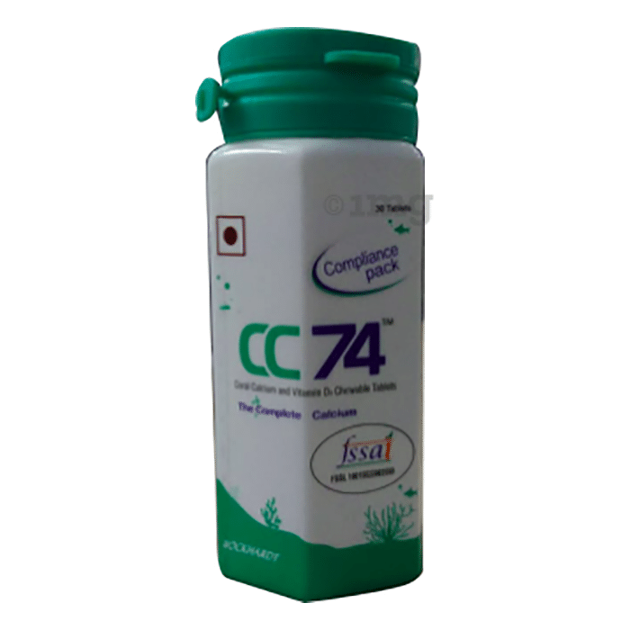CC 74 Treats Calcium & Vitamin D3 Deficiency, Useful in Osteoporisis, Helps Keep Bones Strong