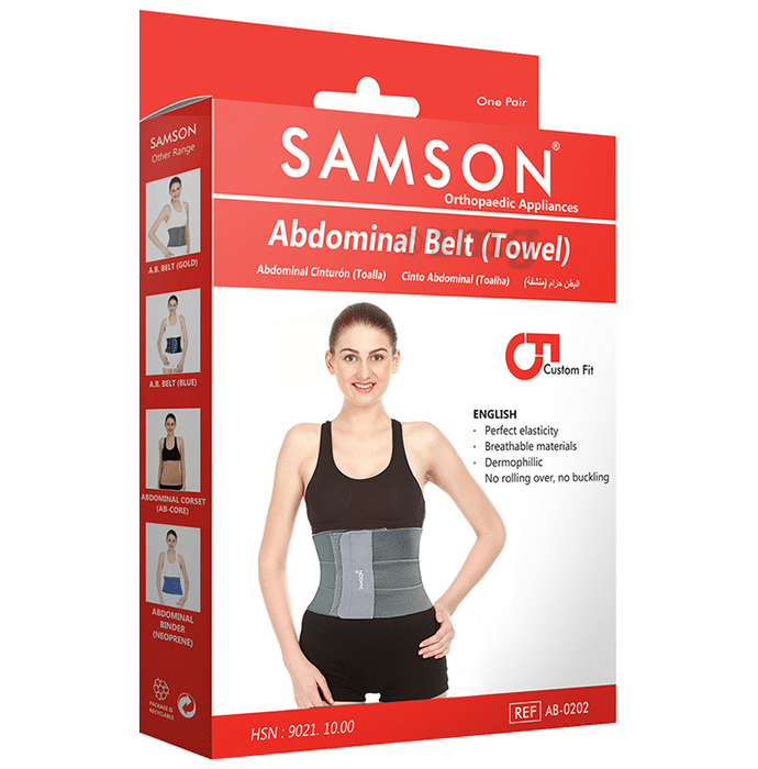 Samson AB0202 Abdominal Belt (Towel) Medium Grey