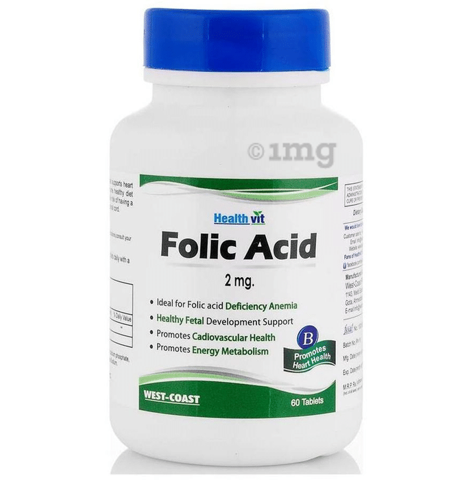 HealthVit Folic Acid 2mg  Tablet