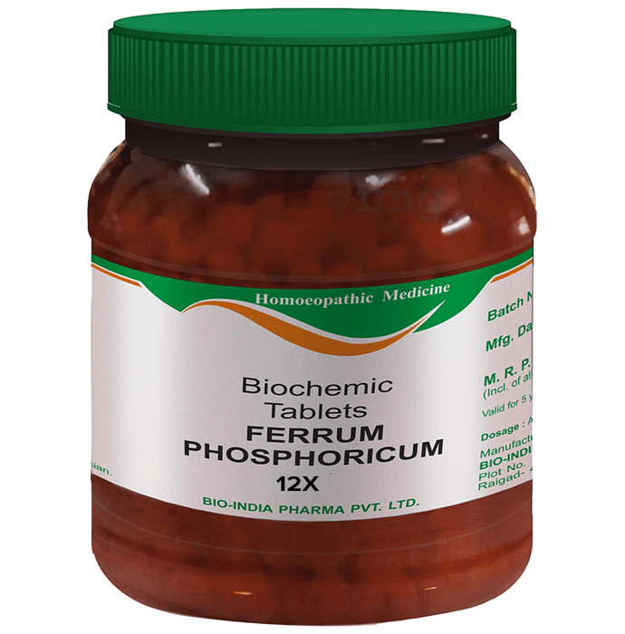 Bio India Ferrum Phosphoricum Biochemic Tablet 12X