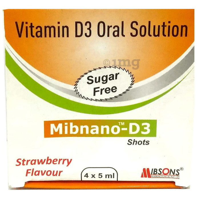Mibnano-D3 Shots Strawberry Sugar Free