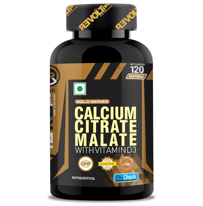 Revoltpro Calcium Citrate Malate with Vitamin D3 Softgels