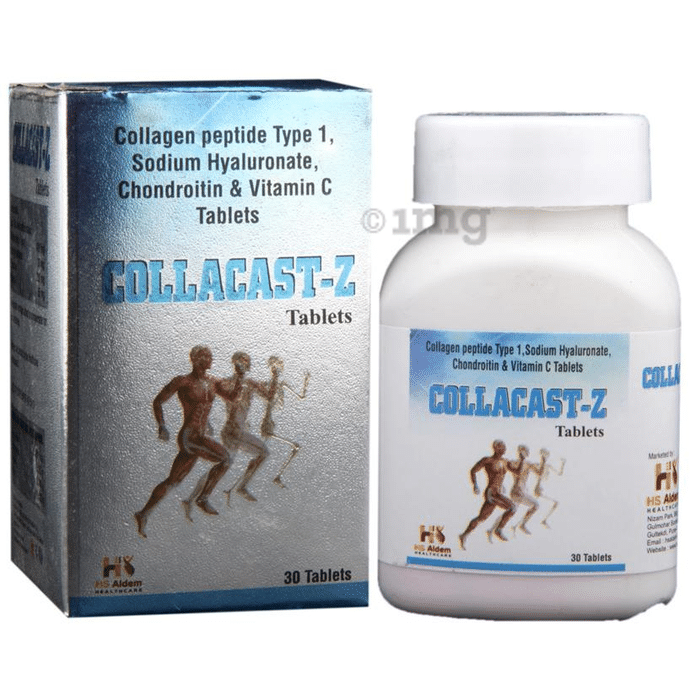 Collacast-Z Tablet with Collagen Type I, Sodium Hyaluronate, Chondroitin & Vitamin C