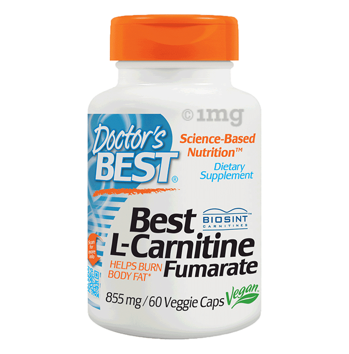 Doctor's Best L-Carnitine Fumarate 855mg Veggie Capsule | Helps Burn Body Fat