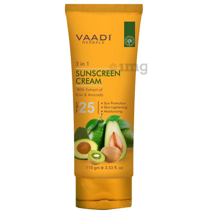 Vaadi Herbals Value Pack of Sunscreen Cream SPF-25 with Extracts of Kiwi & Avocado