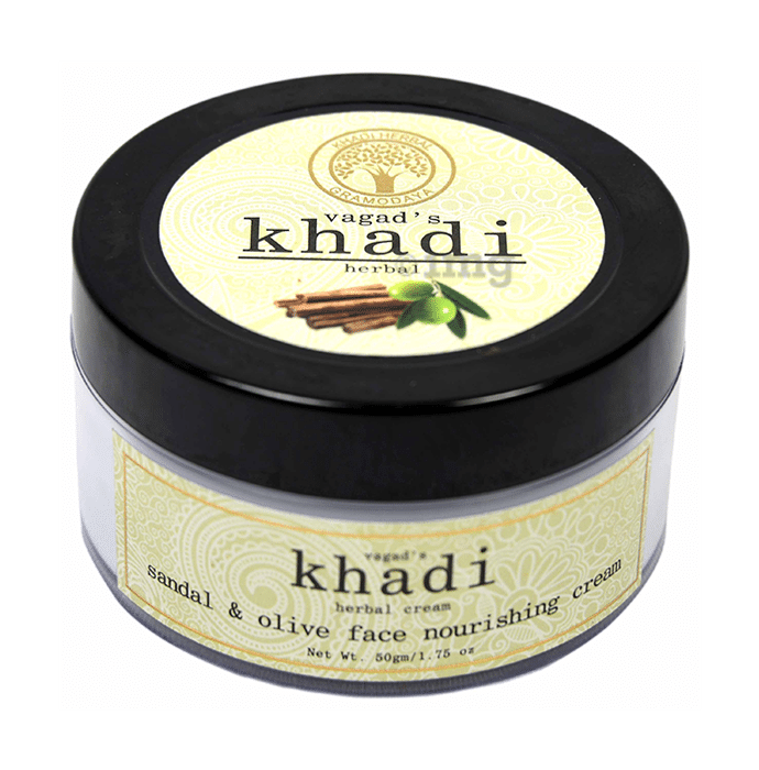 Vagad's Khadi Herbal Sandal & Olive Face Moisturizing Cream