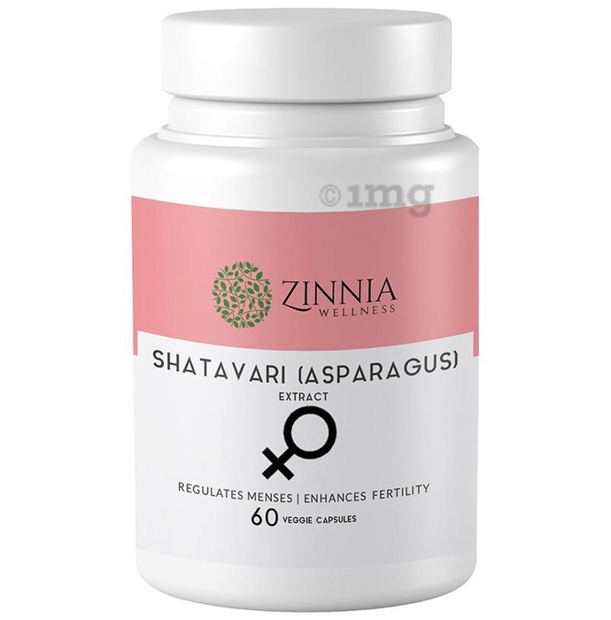 Zinnia Wellness Shatavari (Asparagus) Extract Veggie Capsule