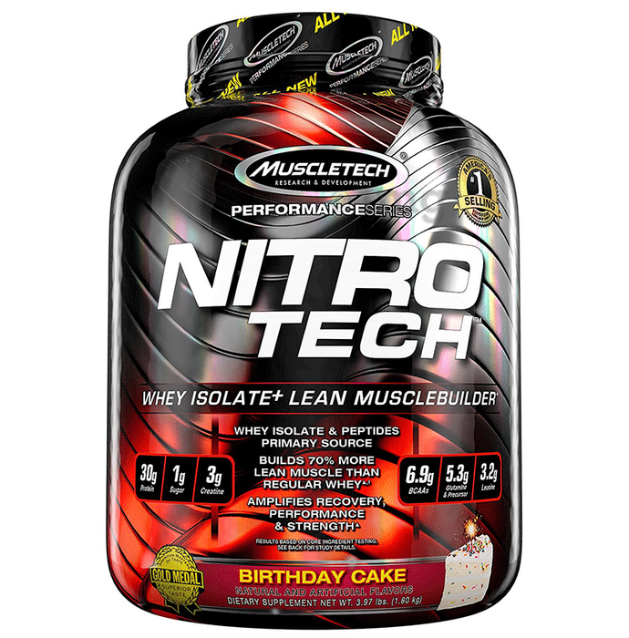 Muscletech Performance Series Nitro Tech Whey Isolate Birthday Cake