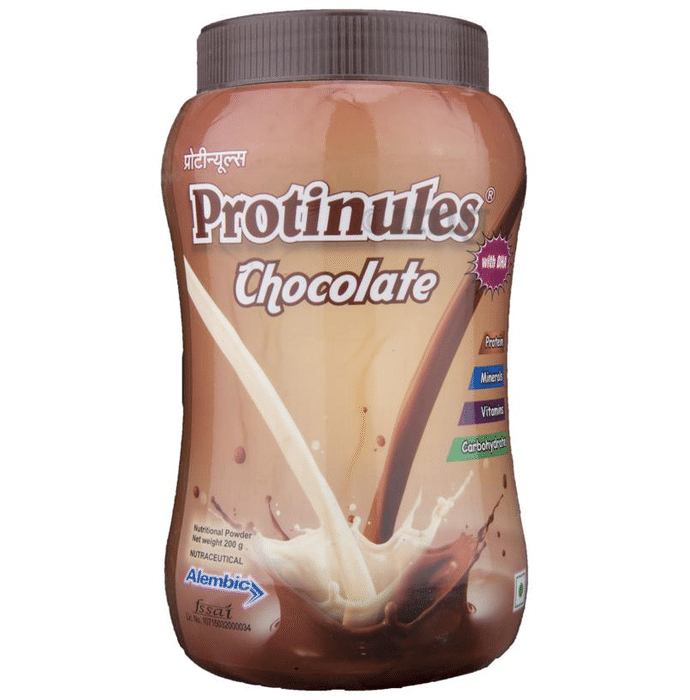 Protinules Powder with Whey Protein, DHA, Vitamins & Minerals | Flavour Chocolate